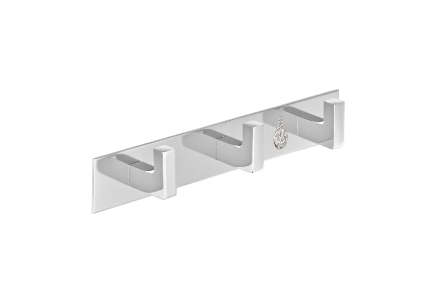 Percha triple Glass Mediterránea de Baño principal 0