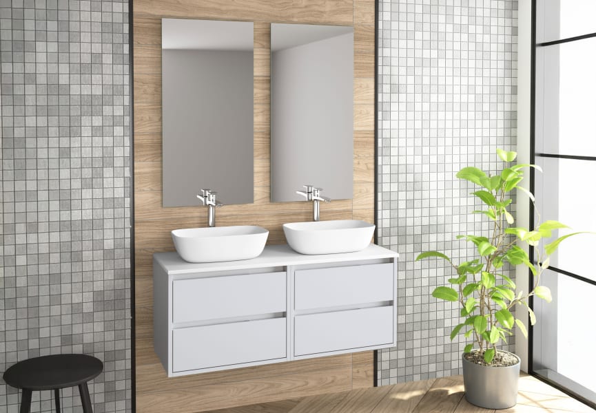 Mueble de baño con encimera de resina Boston Bruntec principal 1