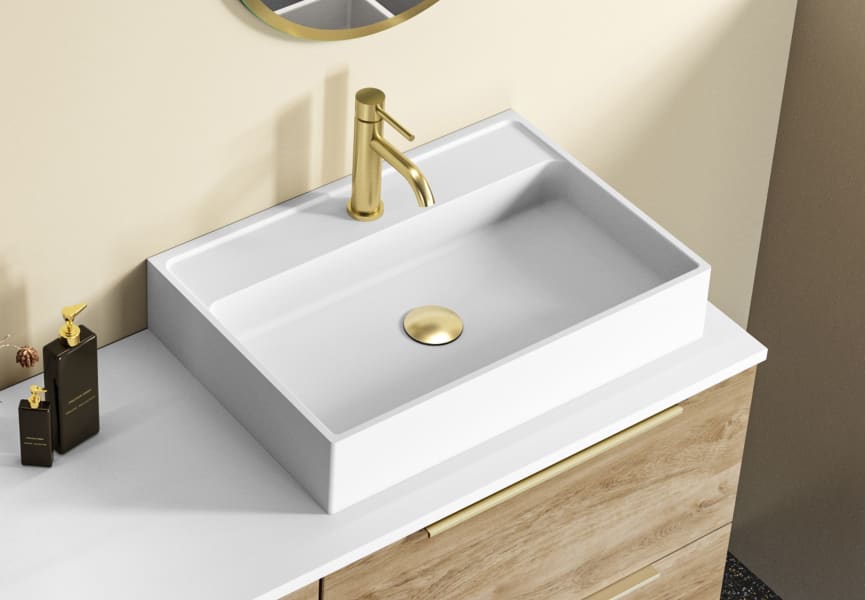 Lavabo sobre encimera Zante Coycama detalle 1