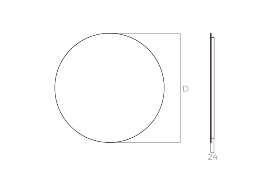 Espejo de baño con luz LED Sun ST Bruntec croquis 4