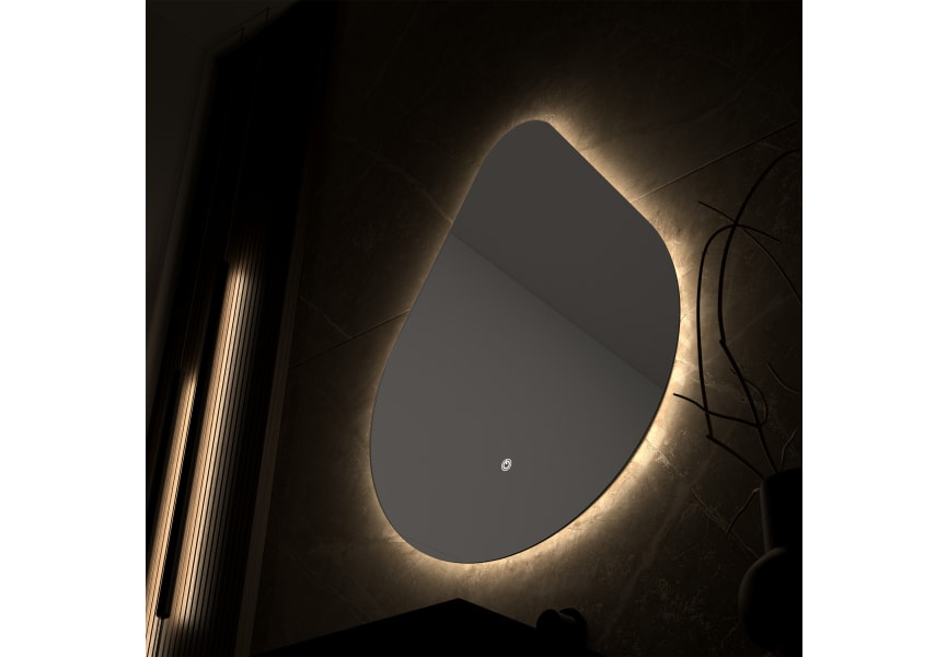 Espejo de baño con luz LED Lluvia de Eurobath detalle 4