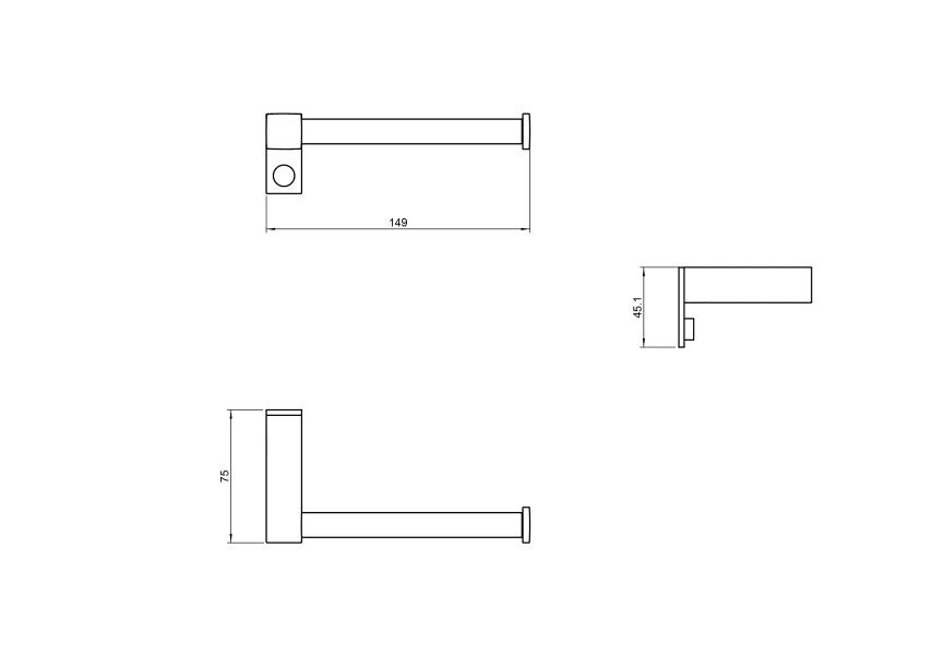 Portarrollos de baño Metric Cosmic croquis 5