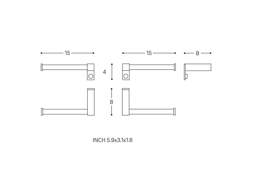 Portarrollos de baño Metric Cosmic croquis 5
