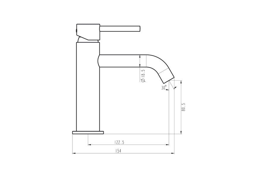 Grifo de lavabo Sirio GME croquis 10