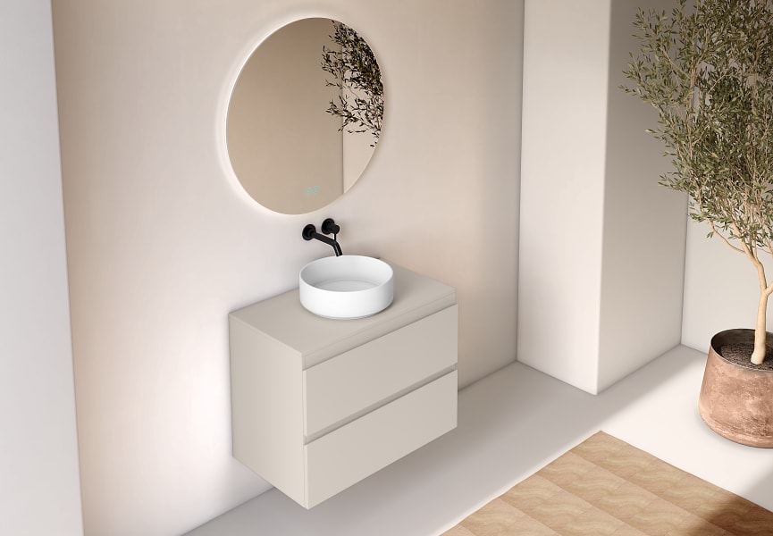 Mueble de baño con encimera de madera Roma Bruntec principal 7