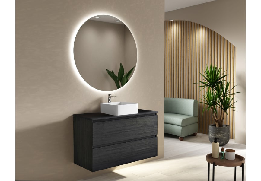 Mueble de baño con encimera de madera Roma Bruntec principal 5