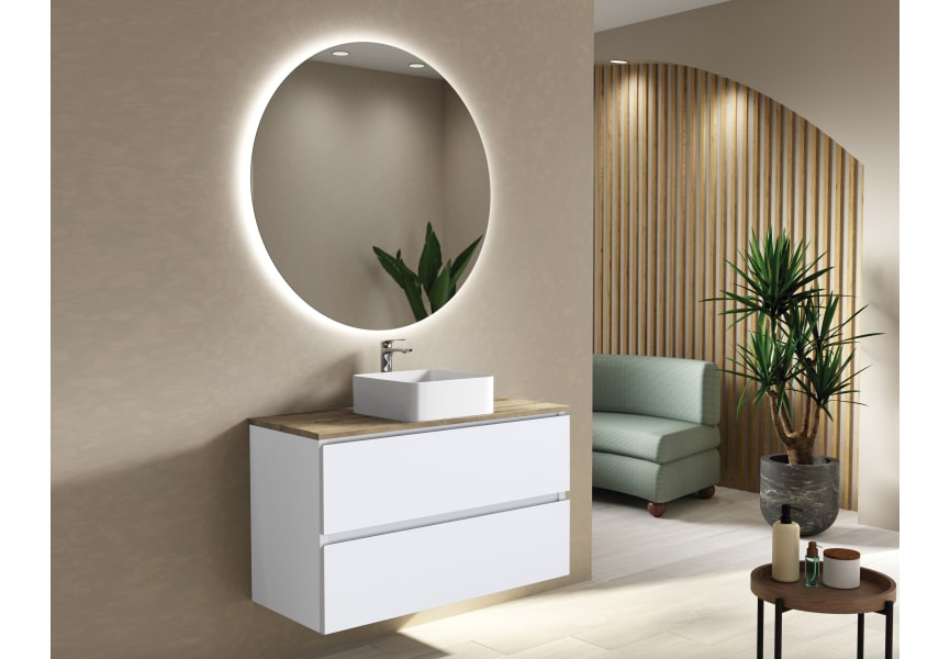 Mueble de baño con encimera de madera Roma Bruntec principal 5