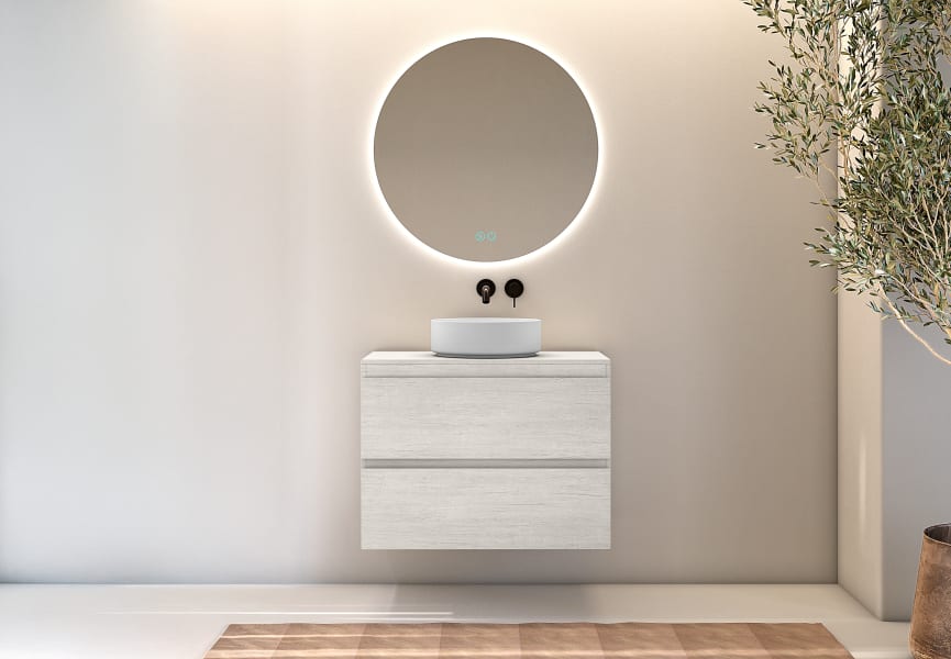 Mueble de baño con encimera de madera Roma Bruntec principal 1