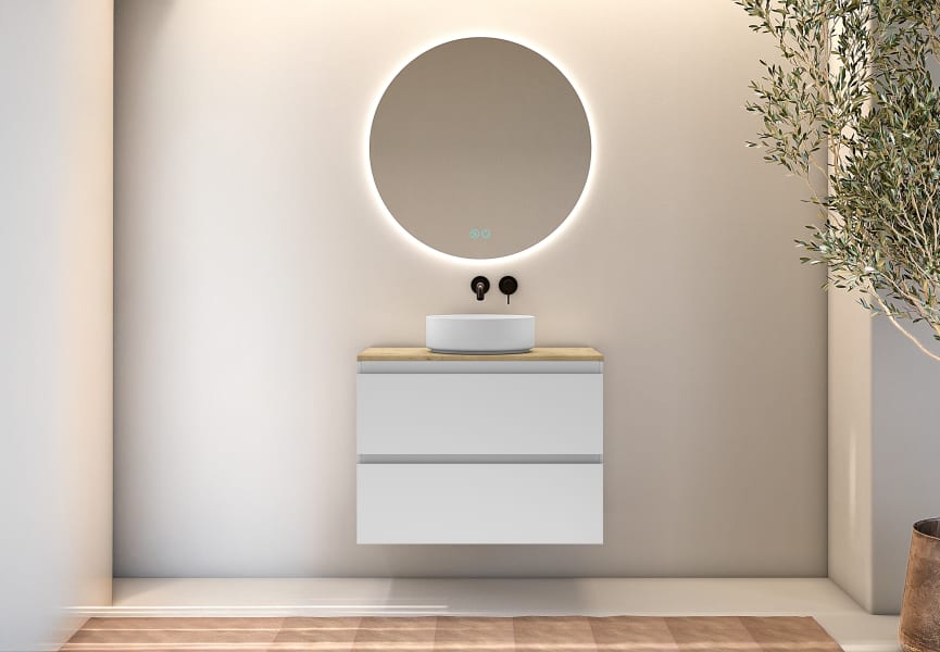 Mueble de baño con encimera de madera Roma Bruntec principal 3