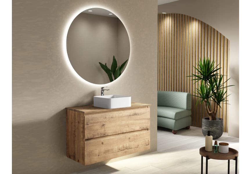 Mueble de baño con encimera de madera Roma Bruntec principal 1