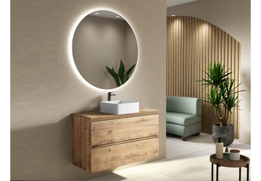 Mueble de baño con encimera de madera Roma Bruntec principal 0