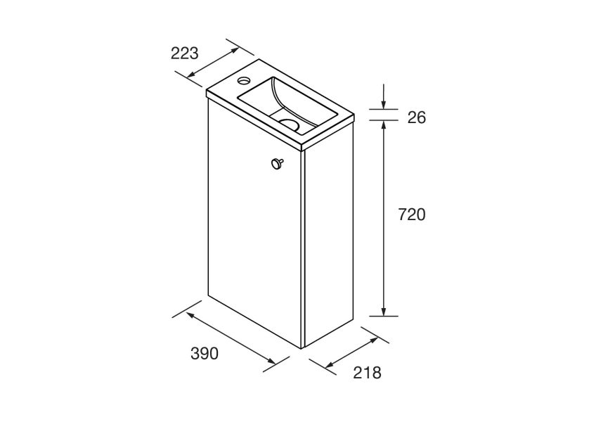 Conjunto mueble de baño Marville Salgar croquis 8
