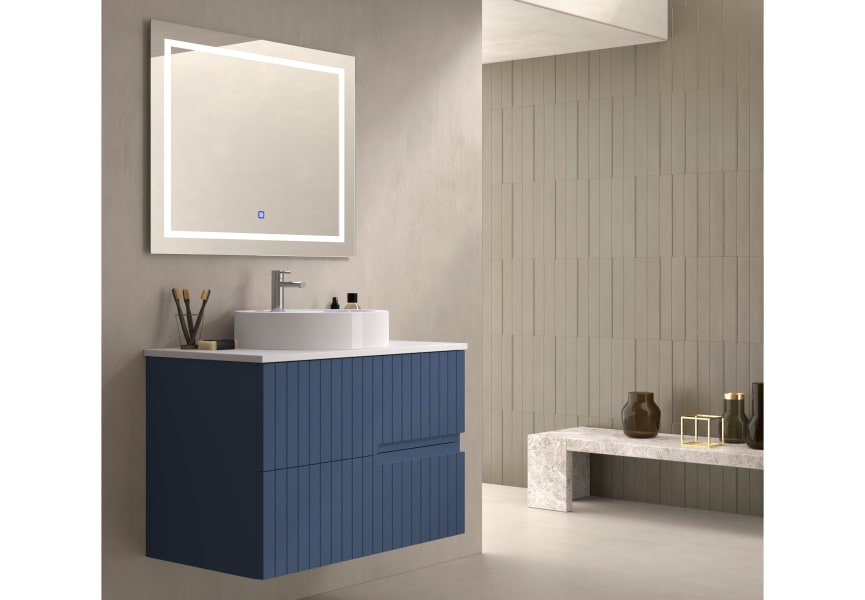 Mueble de baño con encimera piedra compactada blanca Ebi Bruntec colores principal 8