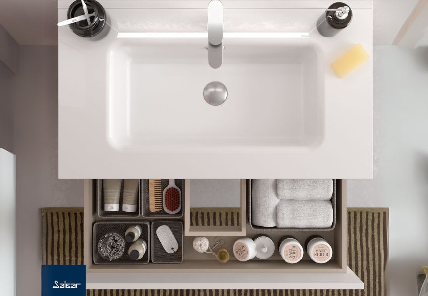 Conjunto mueble de baño Bequia Salgar detalle 7