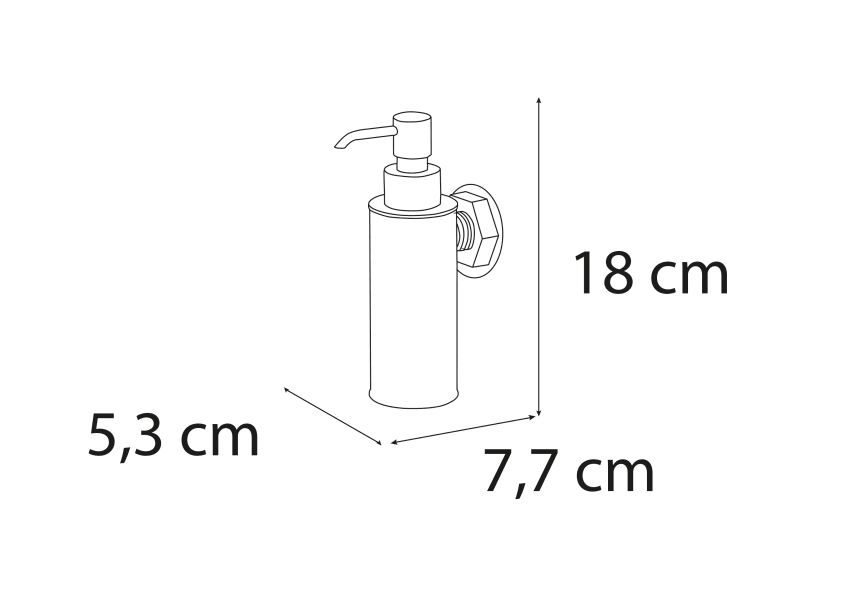 Dosificador de jabón Intro de Mediterranea de baño croquis 1