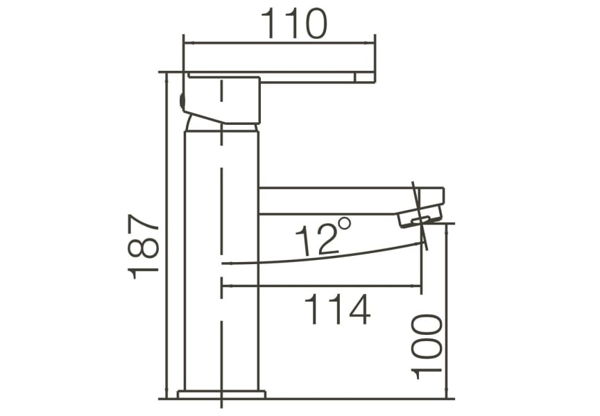 Grifo alto de lavabo monomando de Imex cromado 125x235 mm Roma