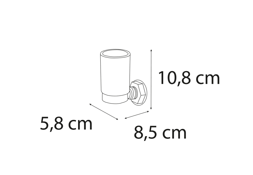 Portacepillo de baño Intro de Mediterranea de baño croquis 1