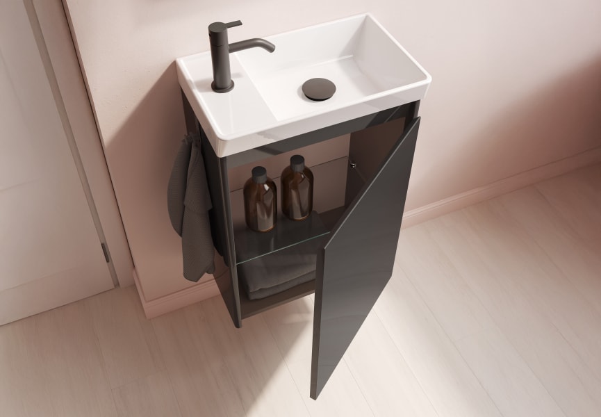 Conjunto completo mueble de baño fondo reducido 27,5 cm Enjoy Royo detalle 4