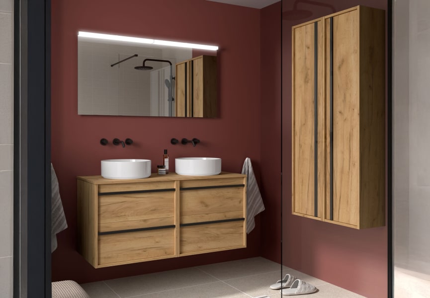 Mueble de baño con encimera de madera Attila Salgar principal 0