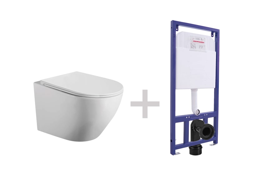 Pack inodoro suspendido + cisterna empotrada Lisboa Bruntec principal 0