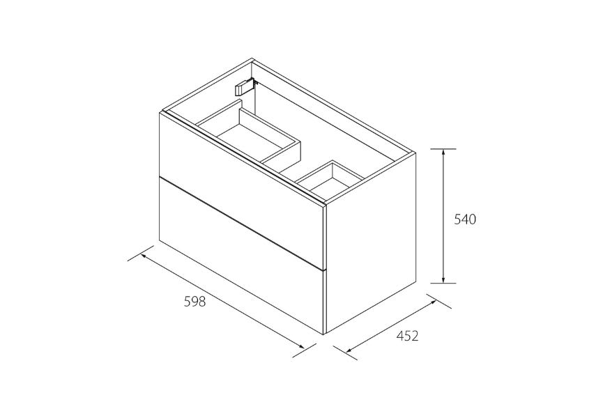 Conjunto mueble de baño Morai Salgar croquis 6