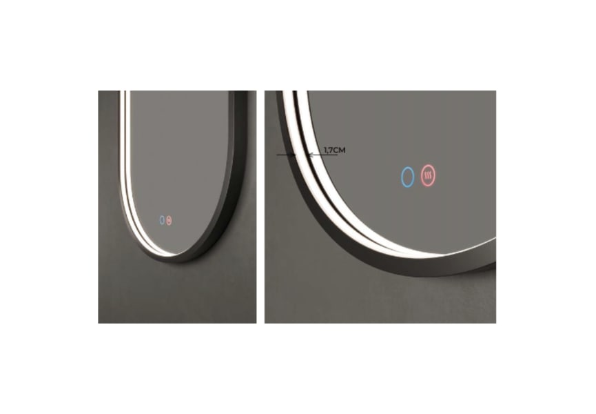 Espejo de baño con luz LED Río Ledimex detalle 3