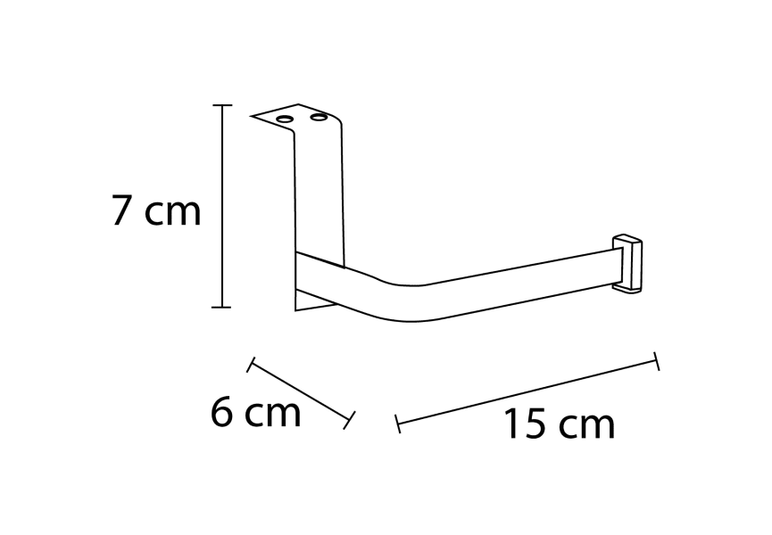 Portarrollos para mueble 501 de Bruntec croquis 1
