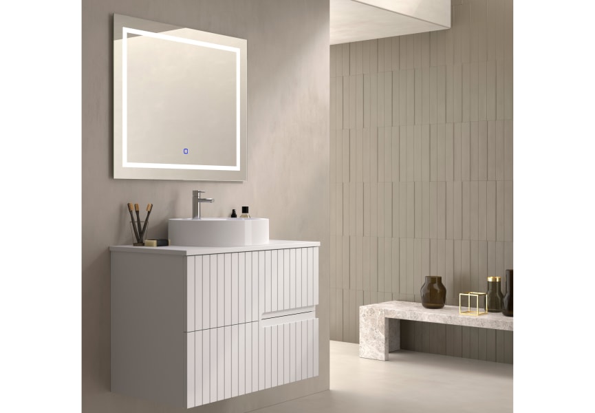 Mueble de baño con encimera piedra compactada mismo color del mueble Ebi Bruntec colores principal 1