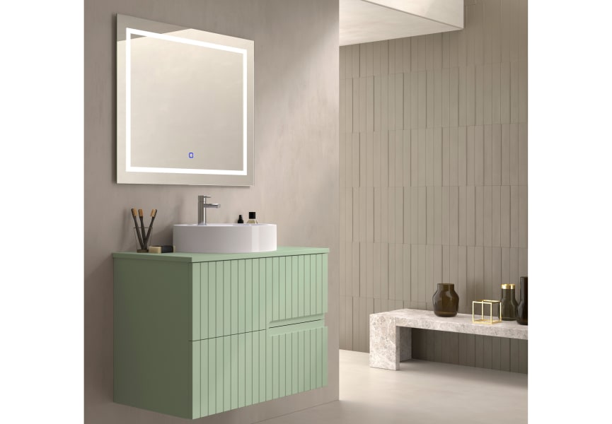 Mueble de baño con encimera piedra compactada mismo color del mueble Ebi Bruntec colores principal 8