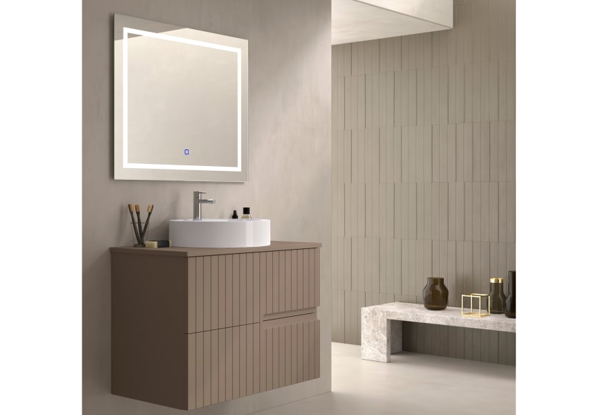 Mueble de baño con encimera piedra compactada mismo color del mueble Ebi Bruntec colores principal 5