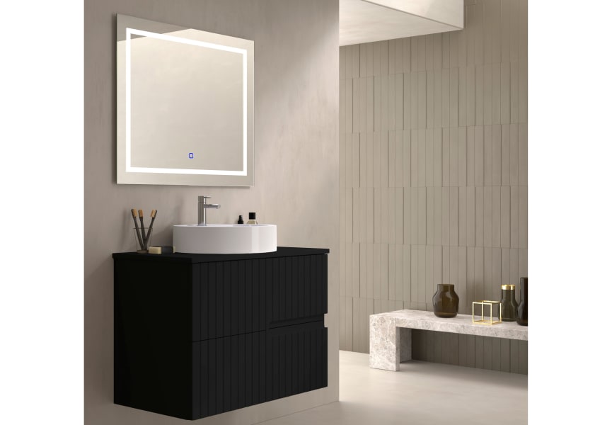 Mueble de baño con encimera piedra compactada mismo color del mueble Ebi Bruntec colores principal 2