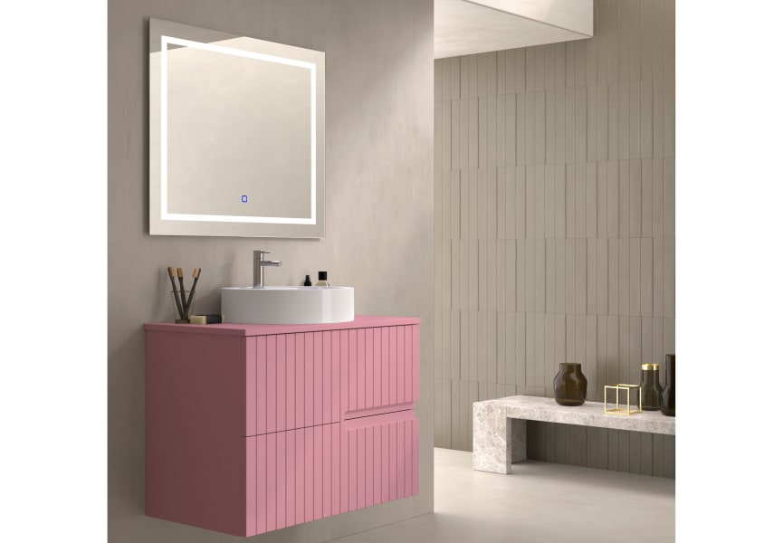 Mueble de baño con encimera piedra compactada mismo color del mueble Ebi Bruntec colores principal 9