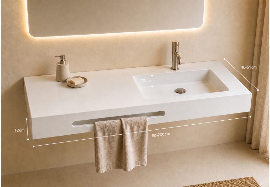 Lavabo suspendido Ideal Bruntec croquis 4