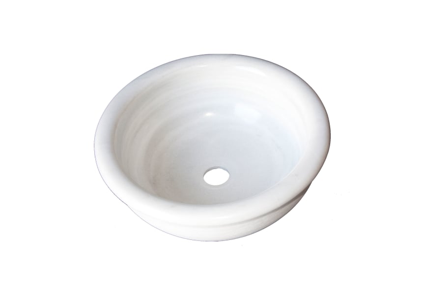 Lavabo de mármol natural Macael Bruntec detalle 1