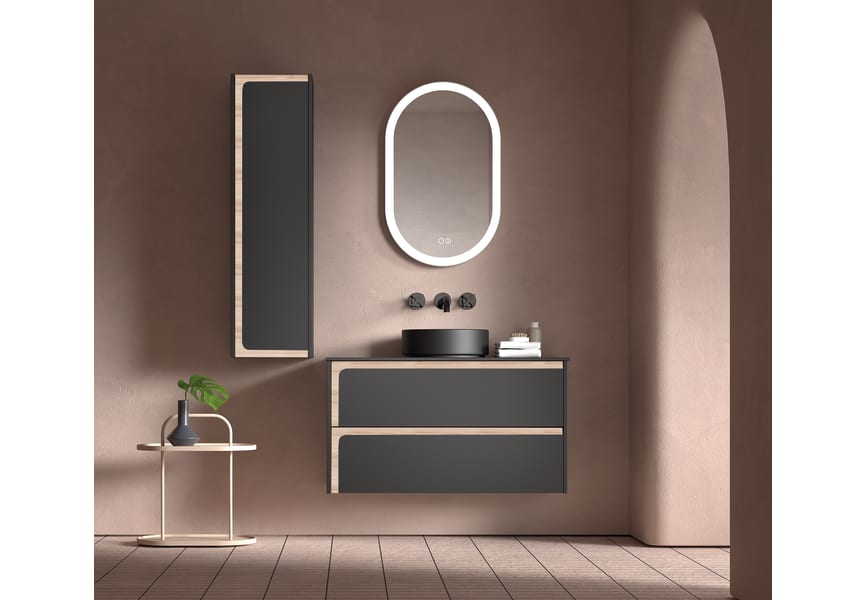 Mueble de baño con encimera de madera Índico Visobath principal 1