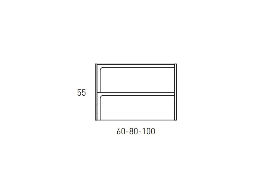 Mueble de baño con encimera de madera Índico Visobath croquis 12