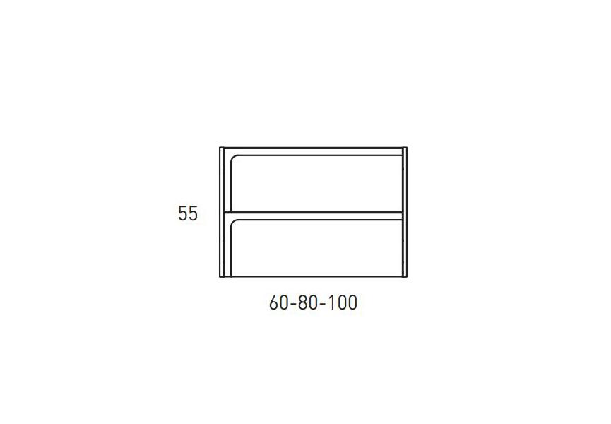 Mueble de baño con encimera de madera Indico Viso croquis 13