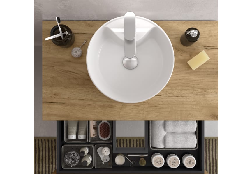 Mueble de baño para lavabo sobre encimera Bequia Salgar detalle 10