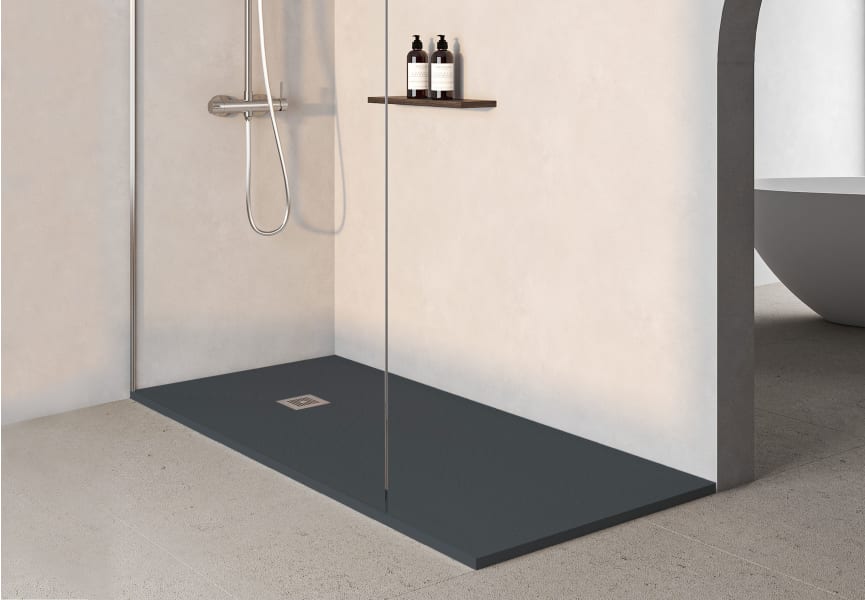 Plato de ducha de resina Zenit de Bruntec ambiente 18