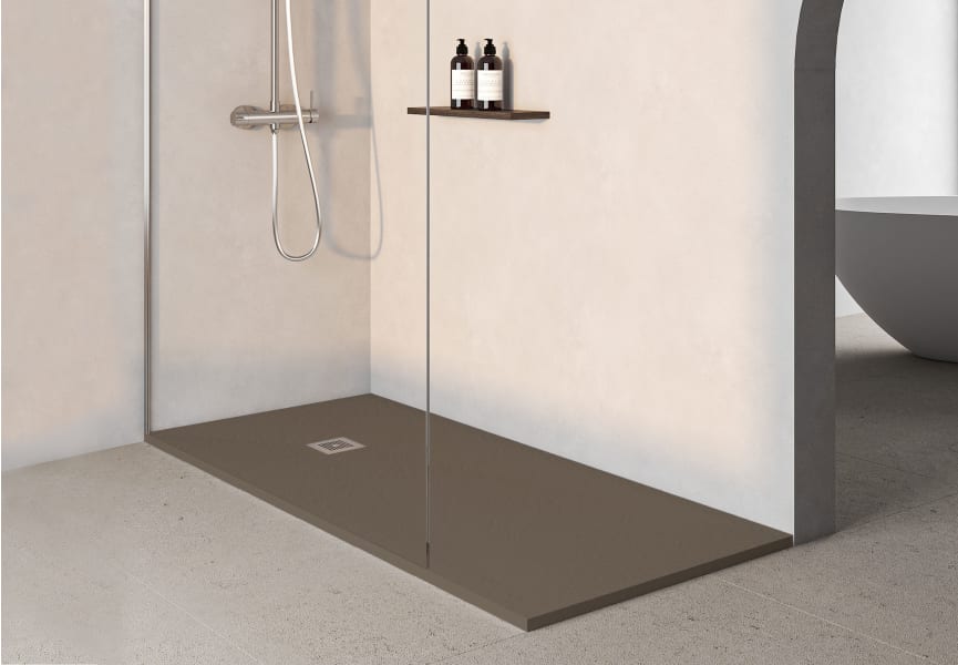 Plato de ducha de resina Zenit de Bruntec ambiente 21