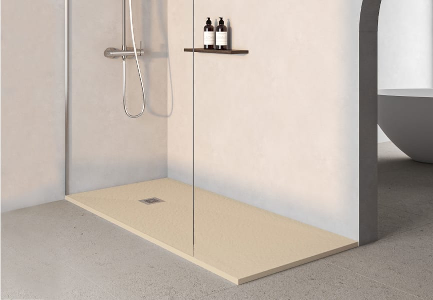 Plato de ducha de resina Zenit de Bruntec ambiente 24