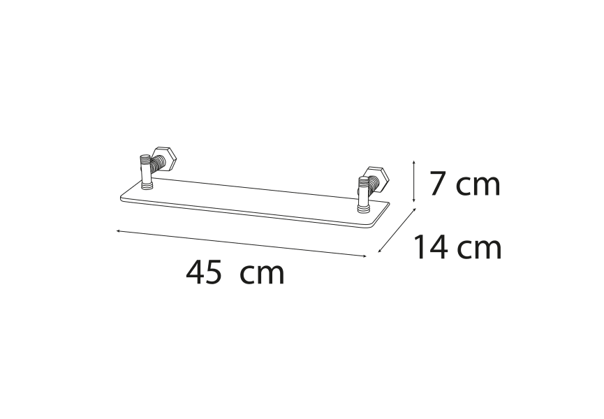 Repisa de baño Intro Mediterránea del baño croquis 1