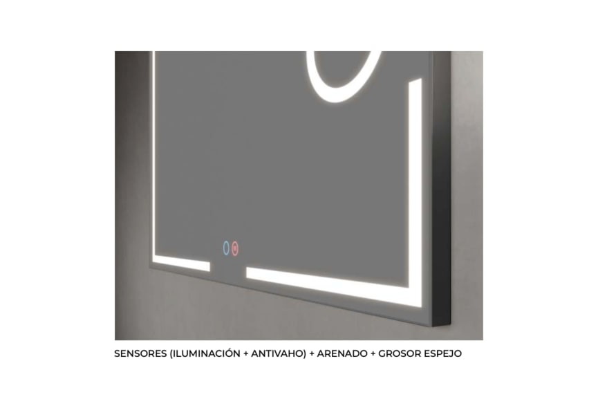 Espejo de baño con luz LED Malta Ledimex detalle 5