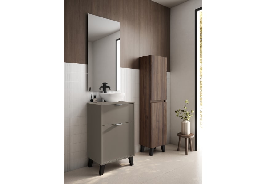 Conjunto mueble de baño fondo reducido 35.5 cm con lavabo sobre encimera Midi Visobath principal 4