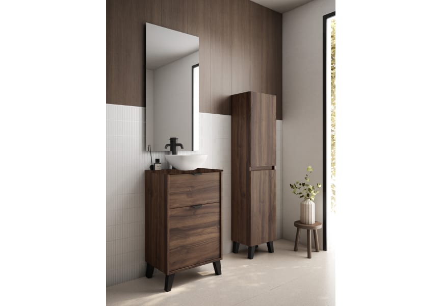 Conjunto mueble de baño fondo reducido 35.5 cm con lavabo sobre encimera Midi Visobath principal 0