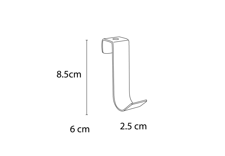 Percha para mueble 501 Bruntec croquis 3