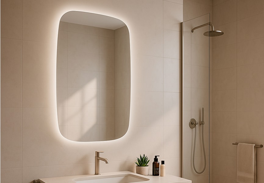 Espejo de baño con luz LED Look de Bruntec ambiente 4