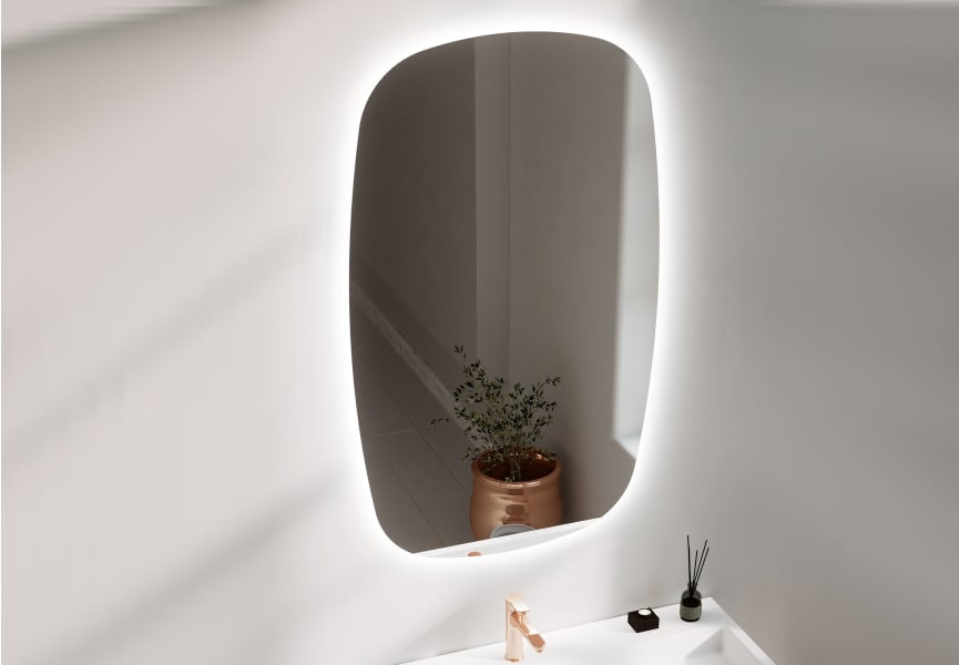 Espejo de baño con luz LED Look de Bruntec detalle 1