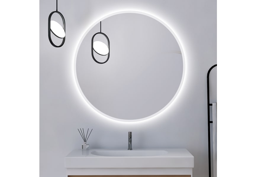 Espejo de baño MALTA de LEDIMEX con luz LED y espejo de aumento x5