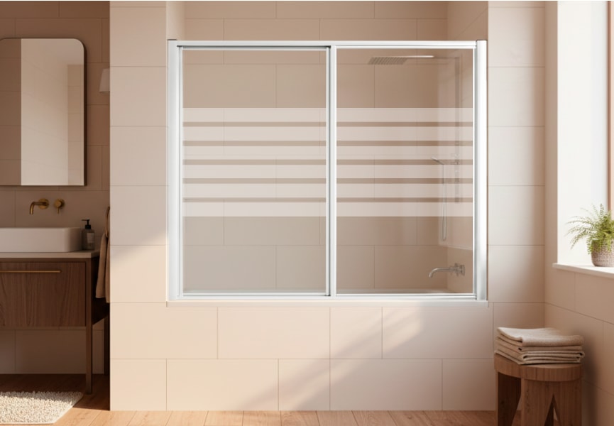 Mampara de bañera a medida Lucca Bruntec opción 5